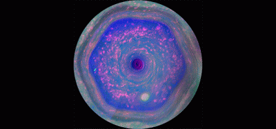 «Кассини» снял шестигранный вихрь на Сатурне 15 Август 2014 20:50