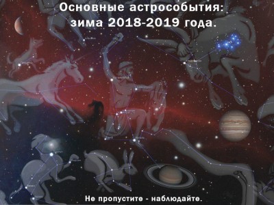 Основные астрособытия зимы 2018-2019 года 04 Декабрь 2018 14:18 Основные астрособытия зимы 2018-2019 года 04 Декабрь 2018 14:18